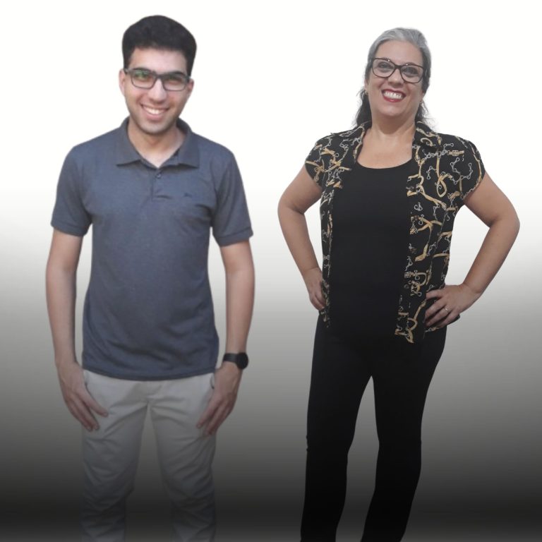 Silvia e Vitor, especialistas da Caffaro's, e o nosso sistema de aquisição de clientes para lojas.